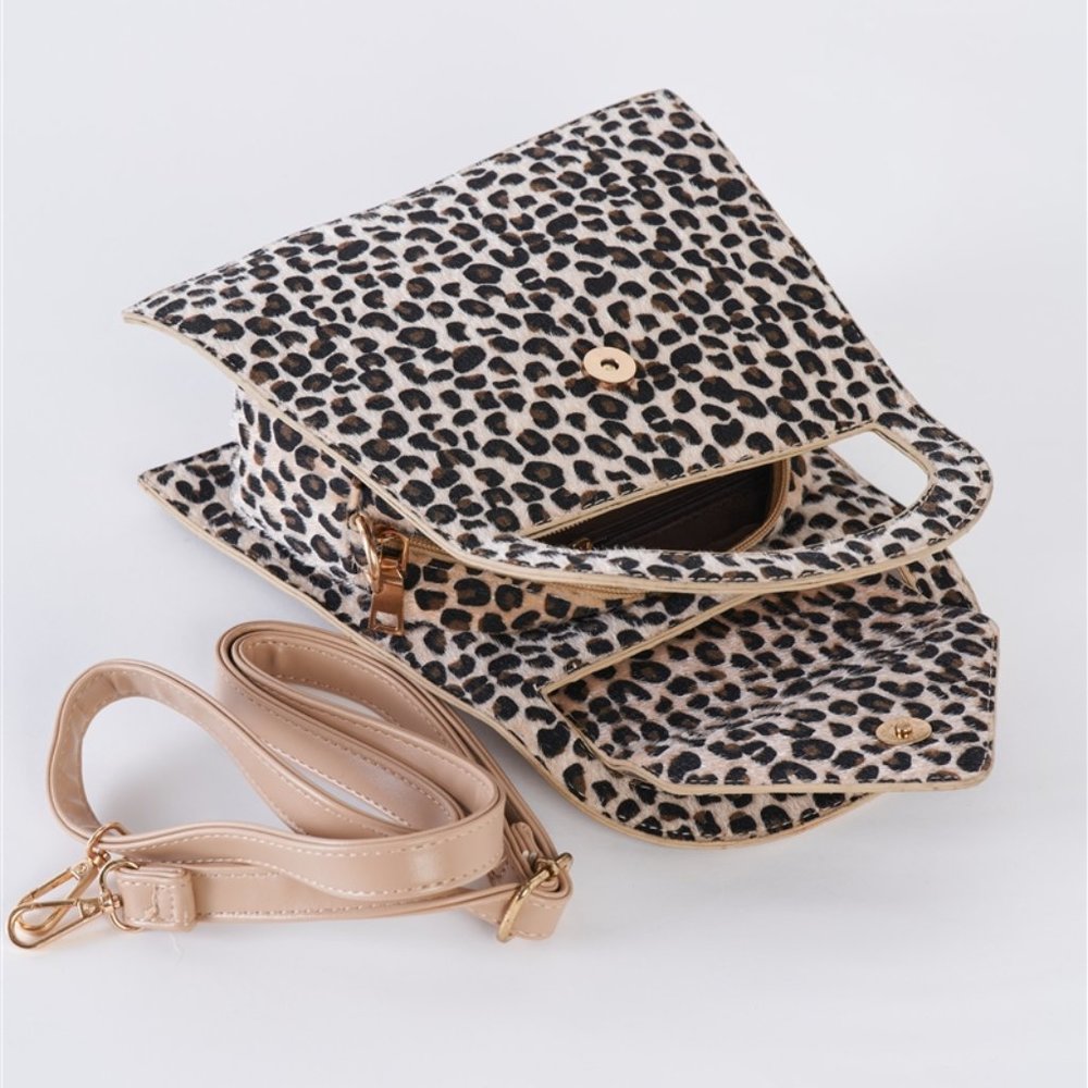 1 LEFT!! TARA CHEETAH PRINT CROSSBODY HANDBAG - Picture 3 of 3